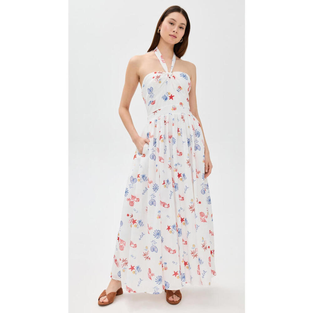 NWT! Line & Dot Reeta Dress in White Multi Size Small